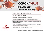 VALENCIÀ: Bones pràctiques en la prevenció davant el nou coronavirus (COVID-19) - quan estiguis a la feina